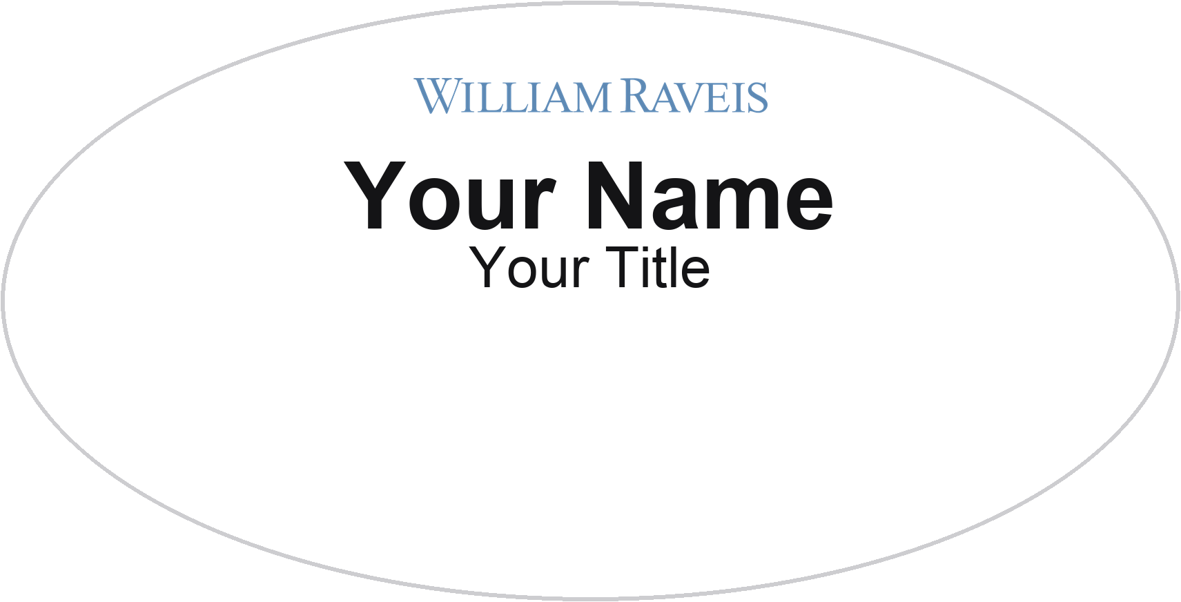 William Raveis Badge, White, No Border