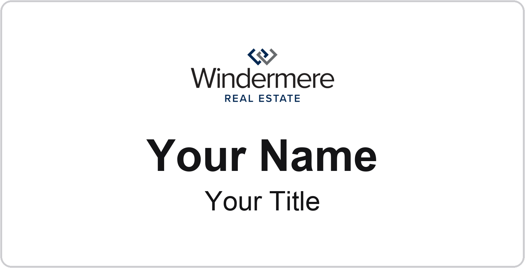 Windermere Badge, White, No Border