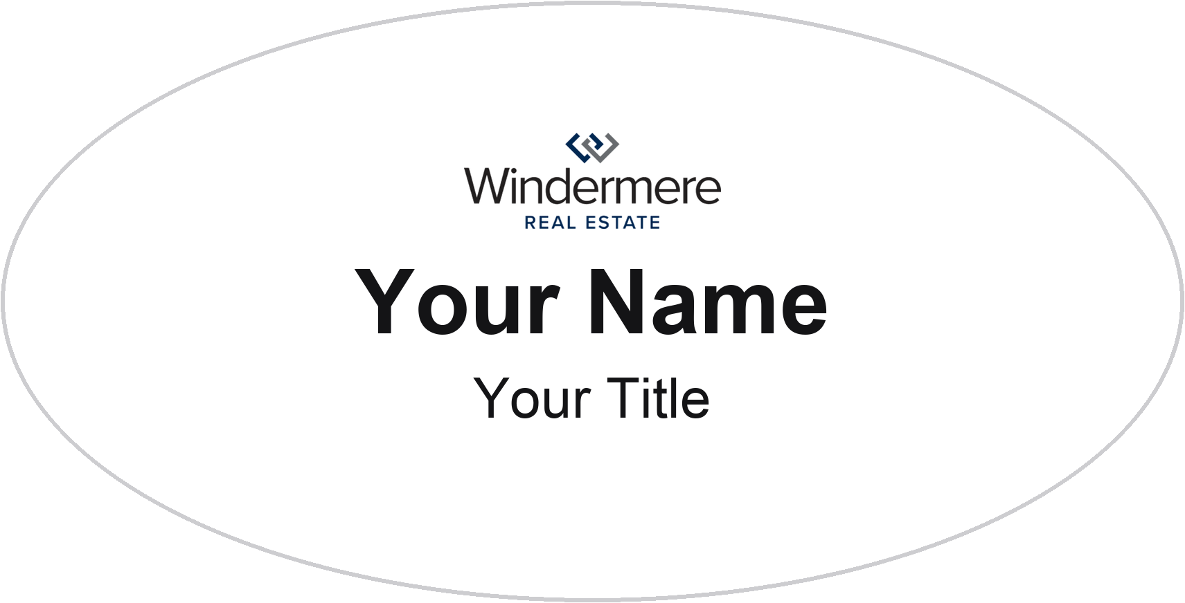 Windermere Badge, White, No Border