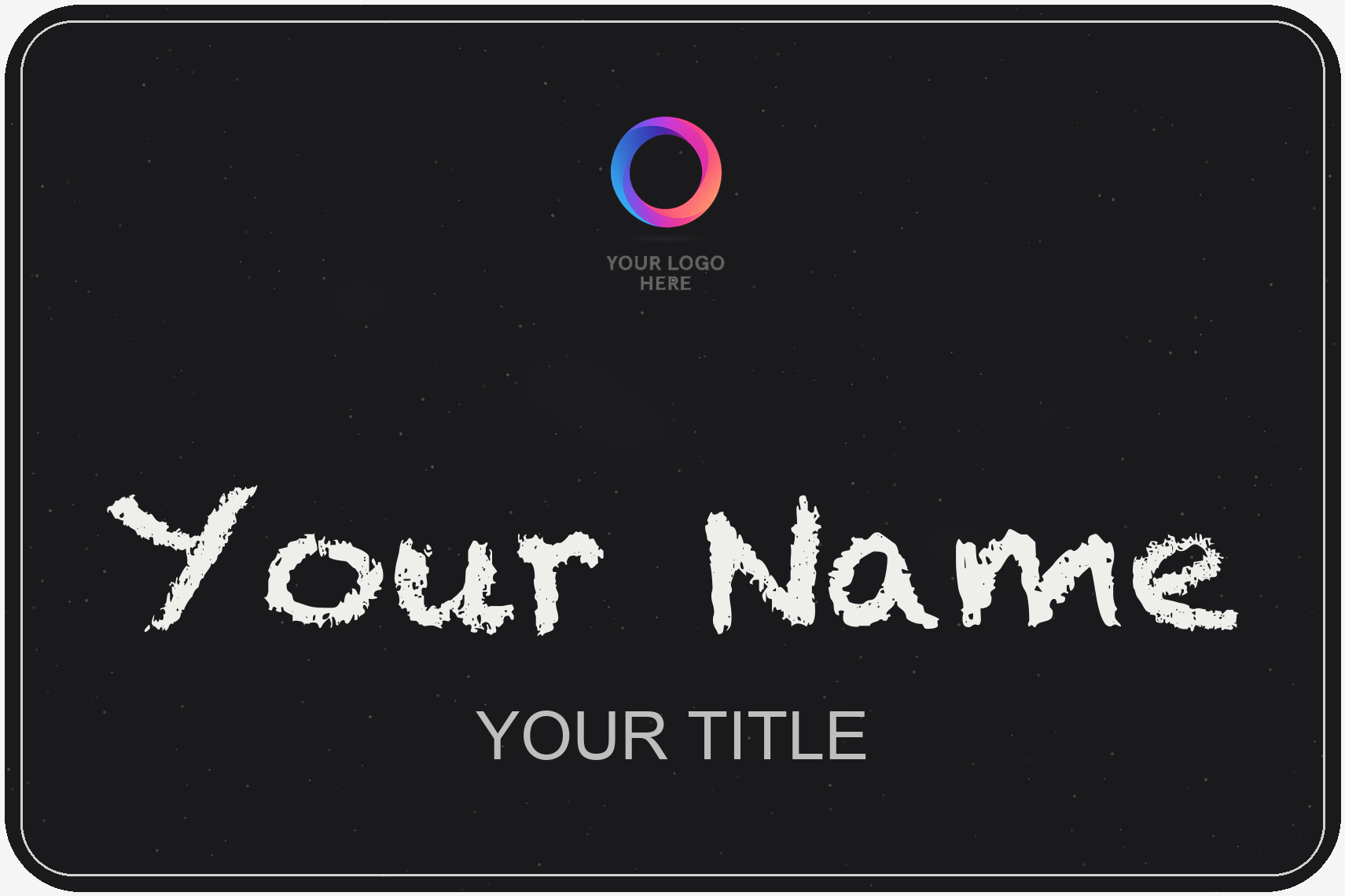 Chalkboard, Reusable Large name badge template