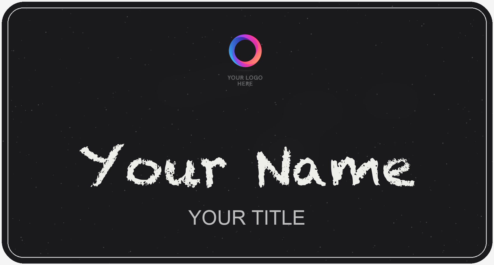 Chalkboard, Reusable name badge template
